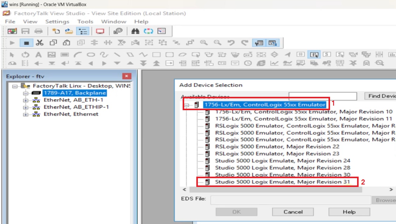 Add Controller In FactoryTalk View Studio